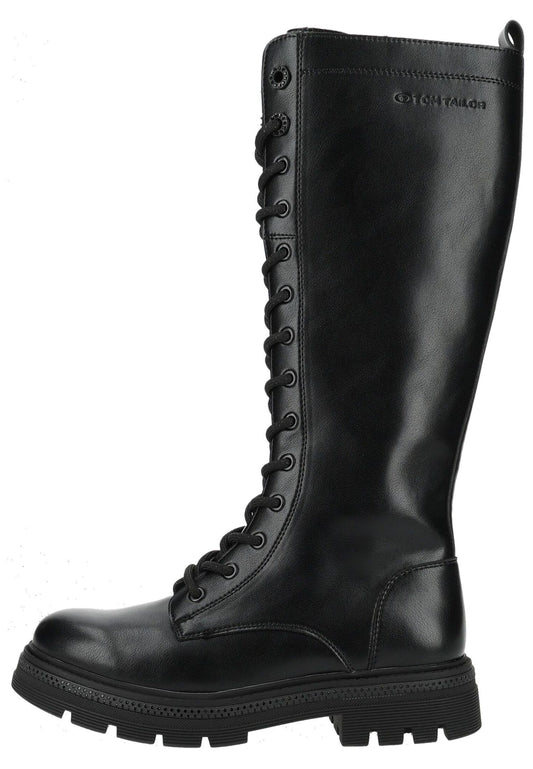 Tom Tailor Stiefel Lederimitat Schwarz