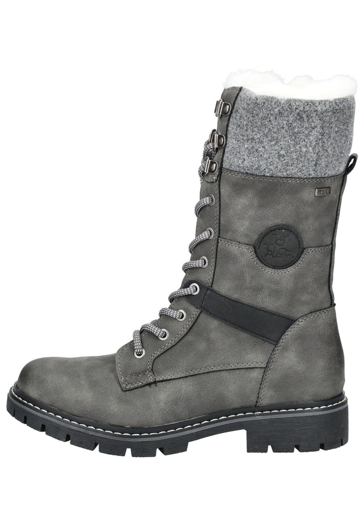 Stiefel Tom Tailor Stiefel Lederimitat/Textil Coal Warmfutter