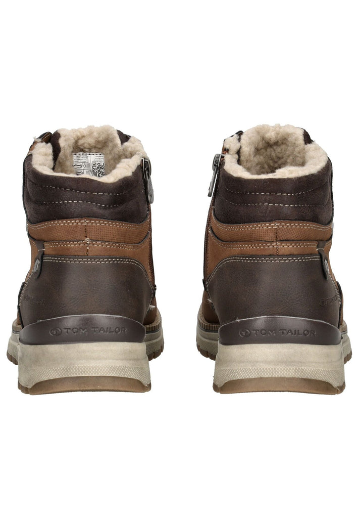 Tom Tailor Stiefelette Lederimitat Braun Warmfutter