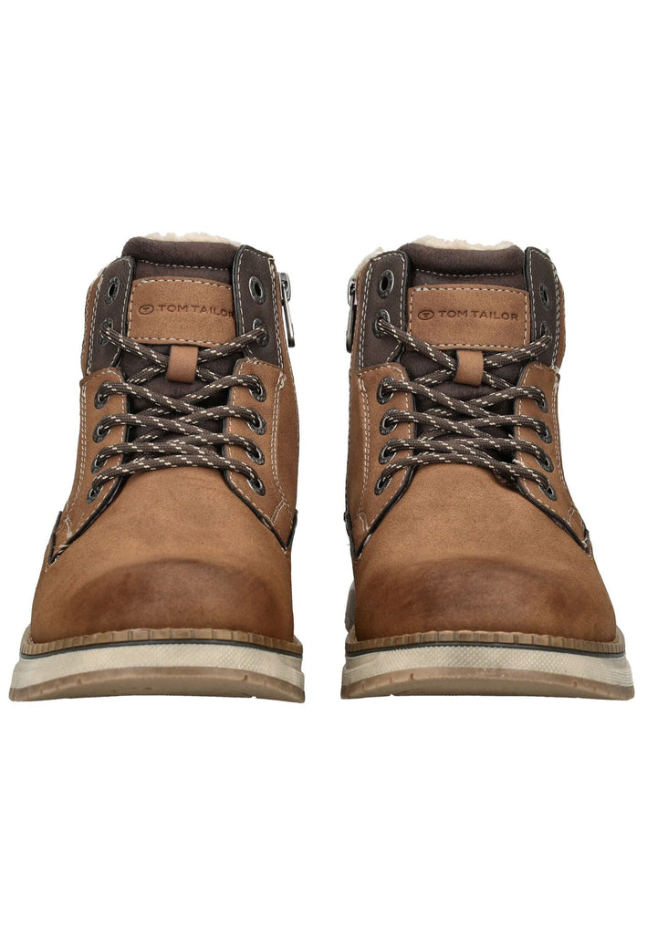 Tom Tailor Stiefelette Lederimitat Braun Warmfutter