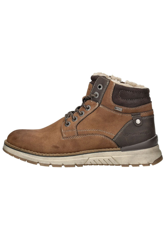 Tom Tailor Stiefelette Lederimitat Braun Warmfutter