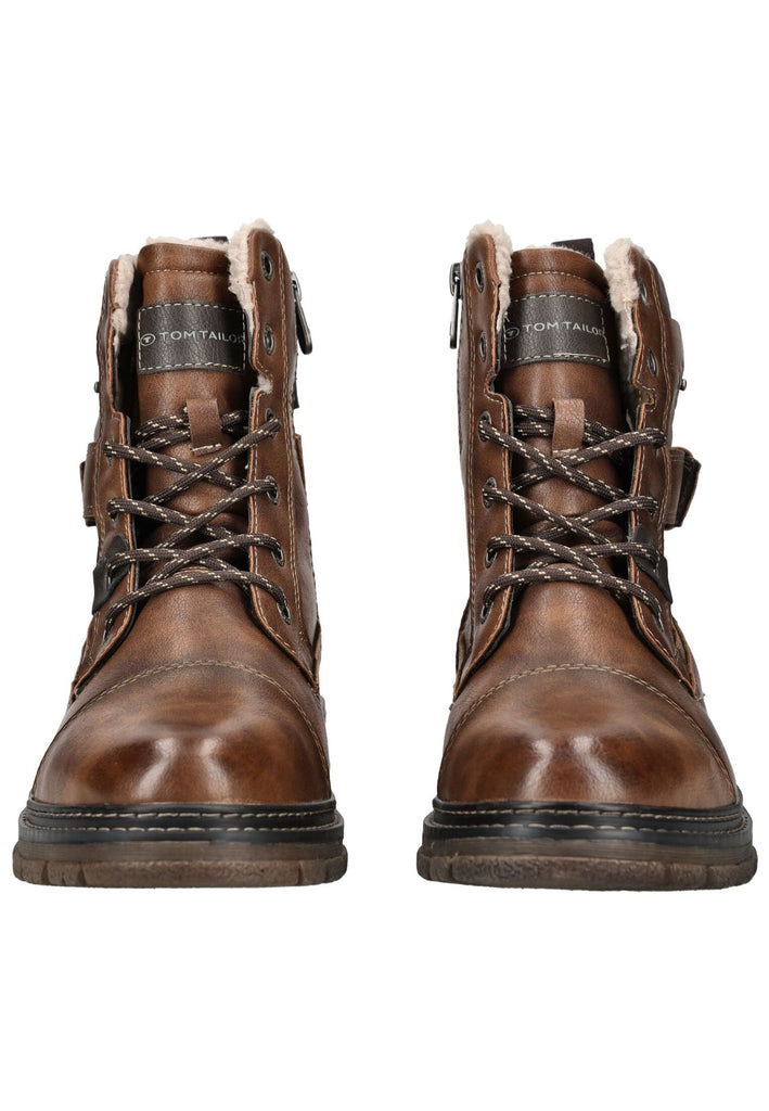 Tom Tailor Stiefelette Lederimitat Braun Warmfutter