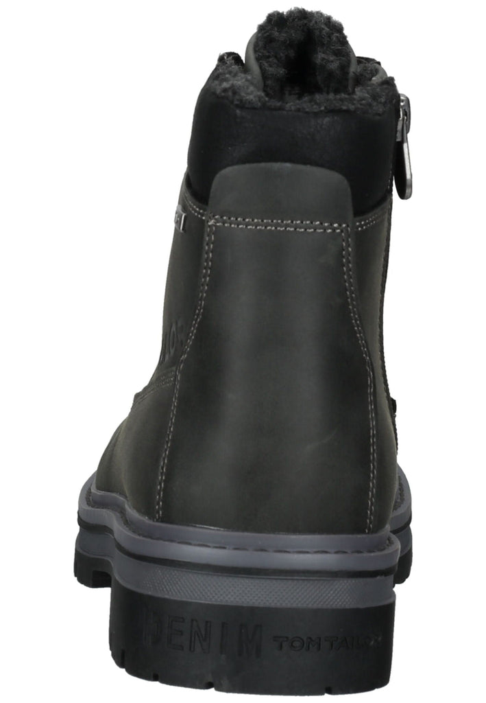 Tom Tailor Stiefelette Lederimitat Coal Warmfutter