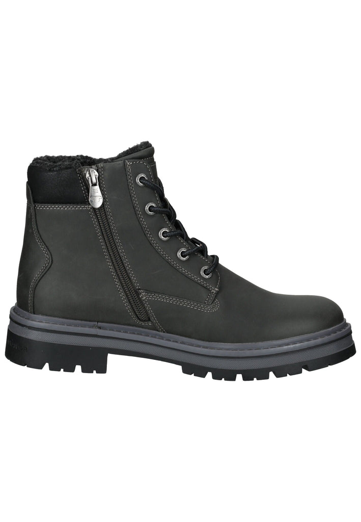 Tom Tailor Stiefelette Lederimitat Coal Warmfutter