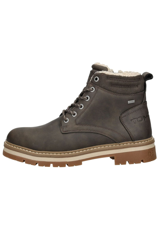 Tom Tailor Stiefelette Lederimitat Mokka Warmfutter