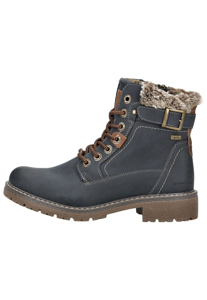 Tom Tailor Stiefelette Lederimitat Navy Warmfutter