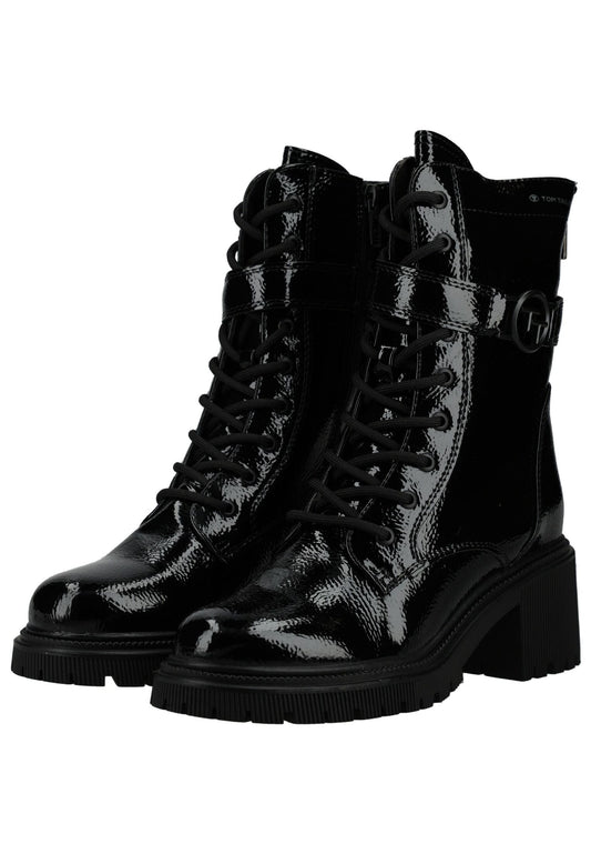 Tom Tailor Stiefelette Lederimitat Schwarz