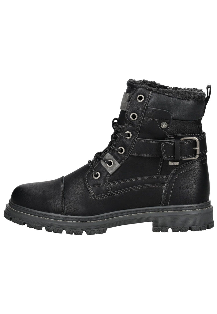 Tom Tailor Stiefelette Lederimitat Schwarz Warmfutter