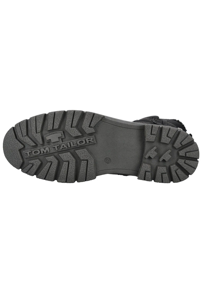 Tom Tailor Stiefelette Lederimitat Schwarz Warmfutter