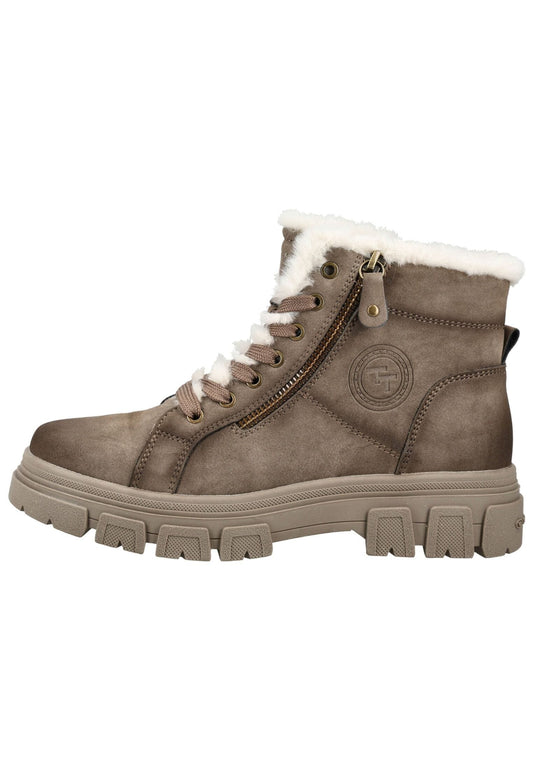 Tom Tailor Stiefelette Lederimitat Taupe