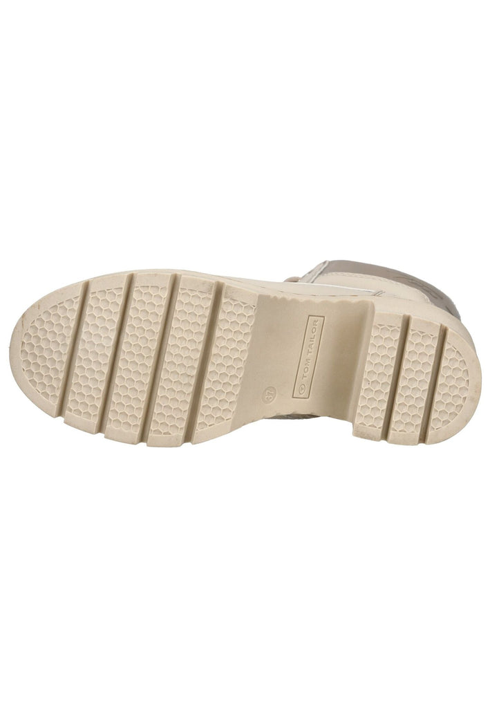 Tom Tailor Stiefelette Lederimitat/Textil Beige Warmfutter
