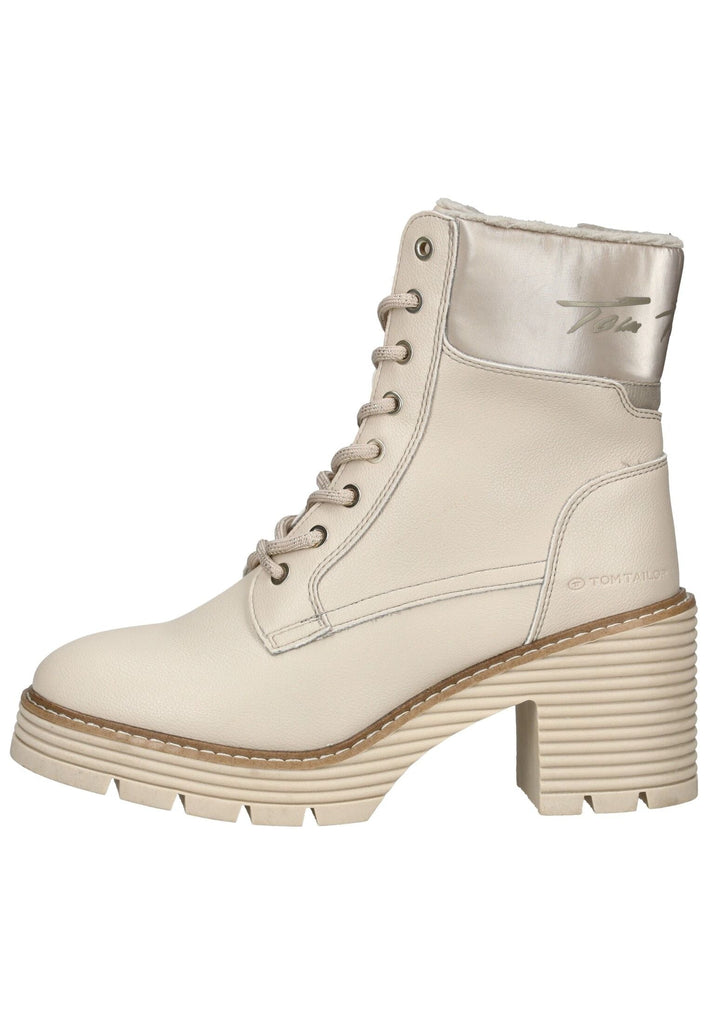 Tom Tailor Stiefelette Lederimitat/Textil Beige Warmfutter