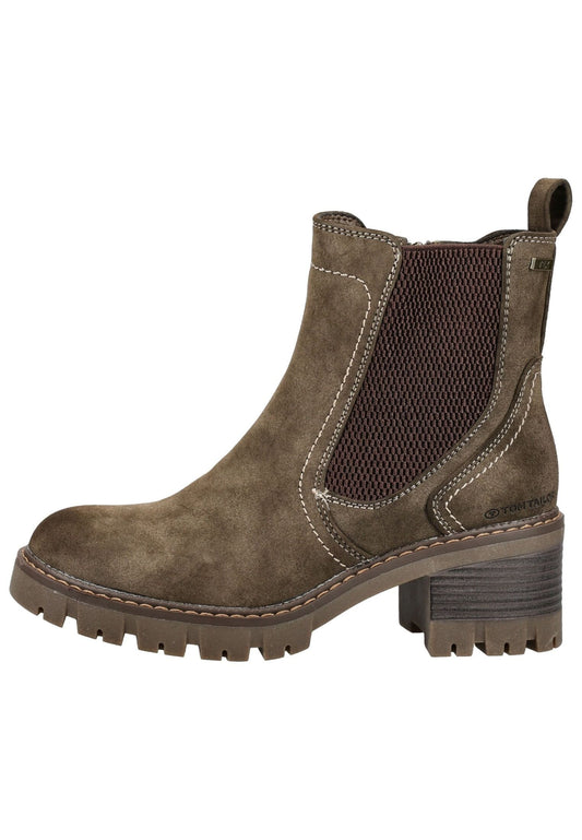 Tom Tailor Stiefelette Lederimitat/Textil Braun