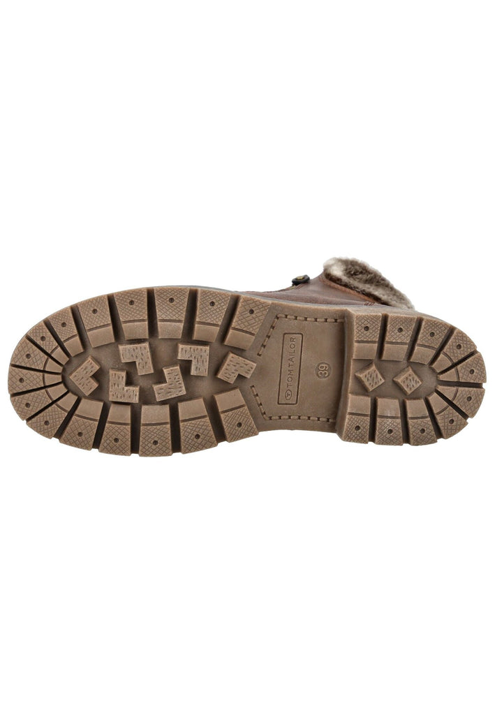 Tom Tailor Stiefelette Lederimitat/Textil Braun Warmfutter
