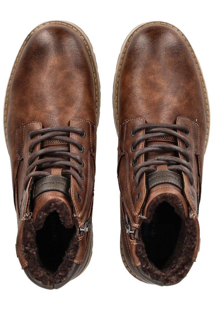 Tom Tailor Stiefelette Lederimitat/Textil Braun Warmfutter