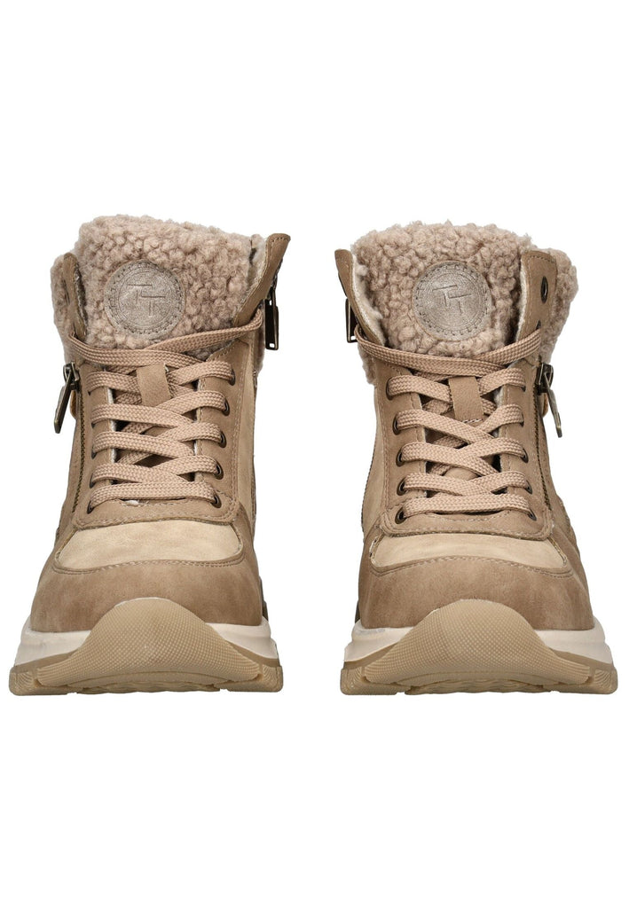 Tom Tailor Stiefelette Lederimitat/Textil Braun Warmfutter