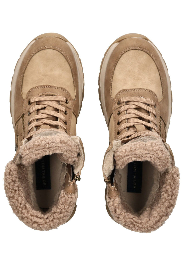 Tom Tailor Stiefelette Lederimitat/Textil Braun Warmfutter