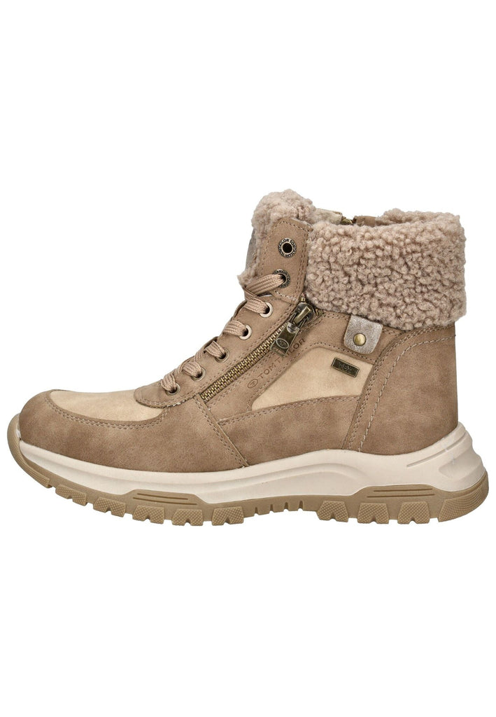 Tom Tailor Stiefelette Lederimitat/Textil Braun Warmfutter