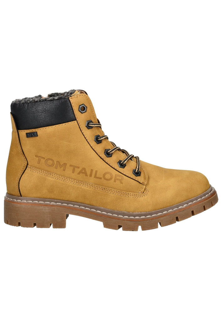 Tom Tailor Stiefelette Lederimitat/Textil Camel Warmfutter