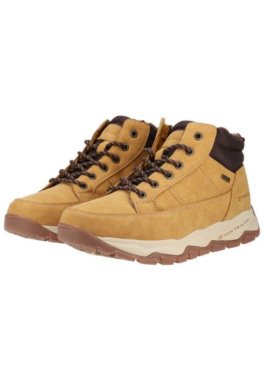 Tom Tailor Stiefelette Lederimitat/Textil Camel Warmfutter