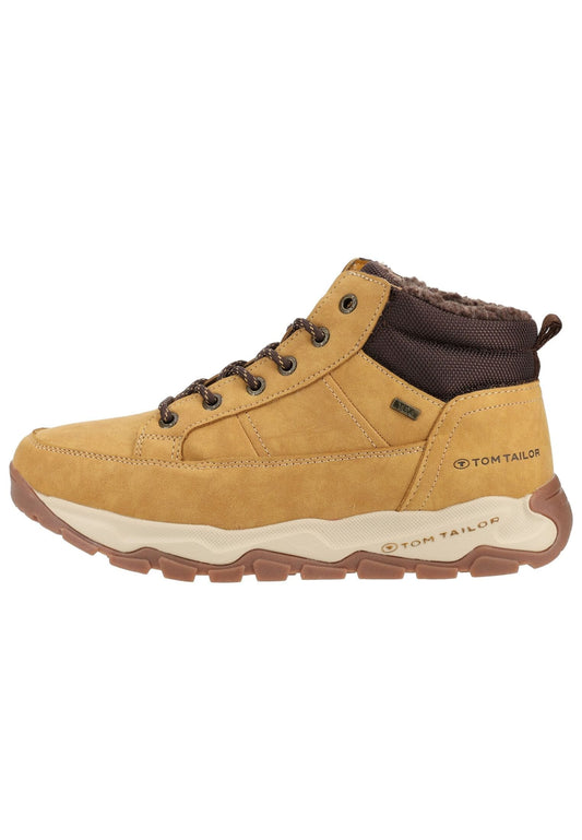 Tom Tailor Stiefelette Lederimitat/Textil Camel Warmfutter