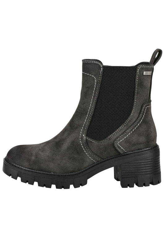 Tom Tailor Stiefelette Lederimitat/Textil Coal