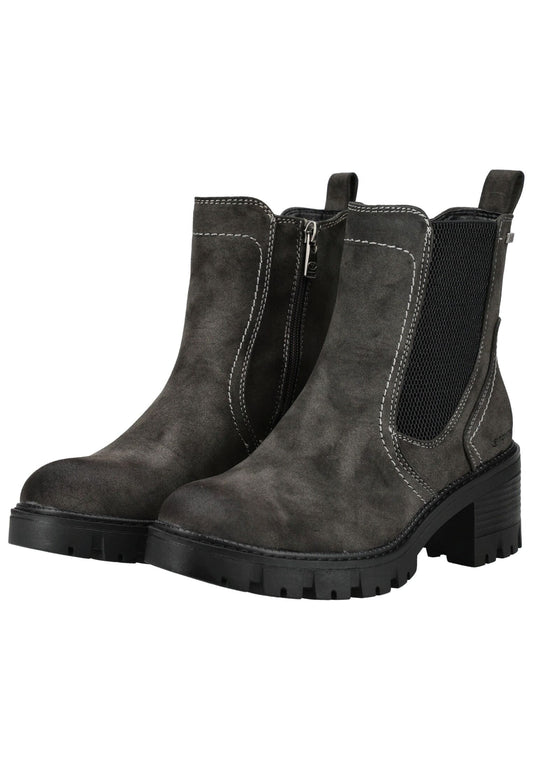 Tom Tailor Stiefelette Lederimitat/Textil Coal
