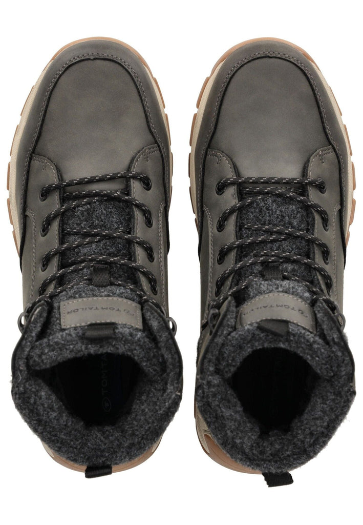 Tom Tailor Stiefelette Lederimitat/Textil Coal Warmfutter