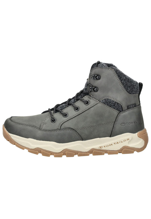 Tom Tailor Stiefelette Lederimitat/Textil Coal Warmfutter