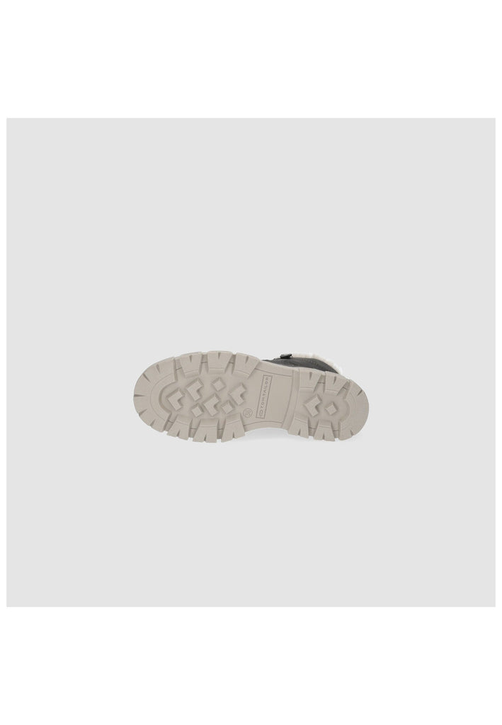 Tom Tailor Stiefelette Lederimitat/Textil Coal Warmfutter