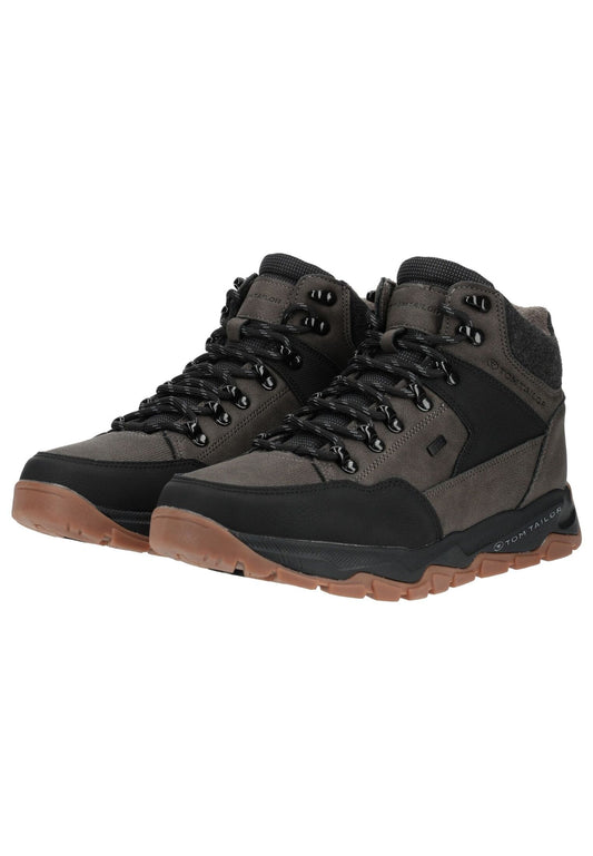 Tom Tailor Stiefelette Lederimitat/Textil Coal Warmfutter