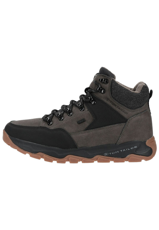 Tom Tailor Stiefelette Lederimitat/Textil Coal Warmfutter