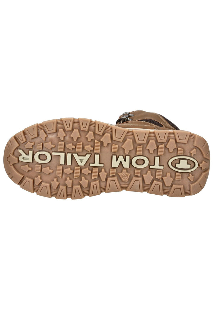 Tom Tailor Stiefelette Lederimitat/Textil Cognac Warmfutter