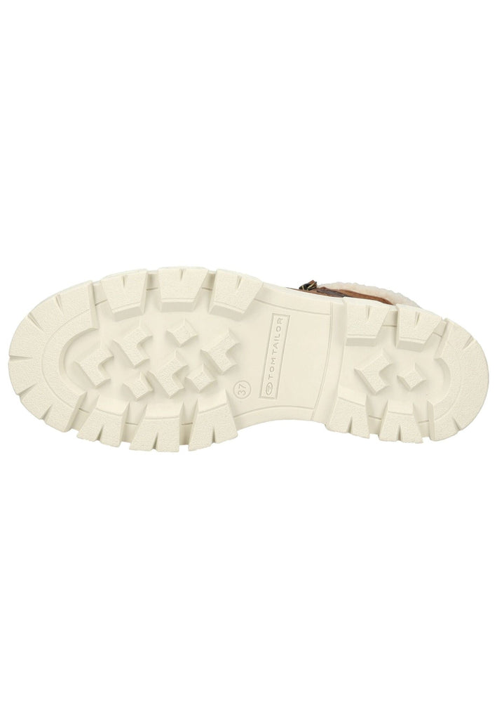 Tom Tailor Stiefelette Lederimitat/Textil Cognac Warmfutter