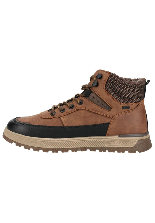 Tom Tailor Stiefelette Lederimitat/Textil Cognac Warmfutter