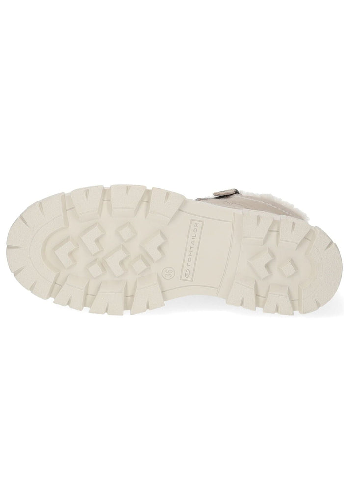 Tom Tailor Stiefelette Lederimitat/Textil Cream Warmfutter