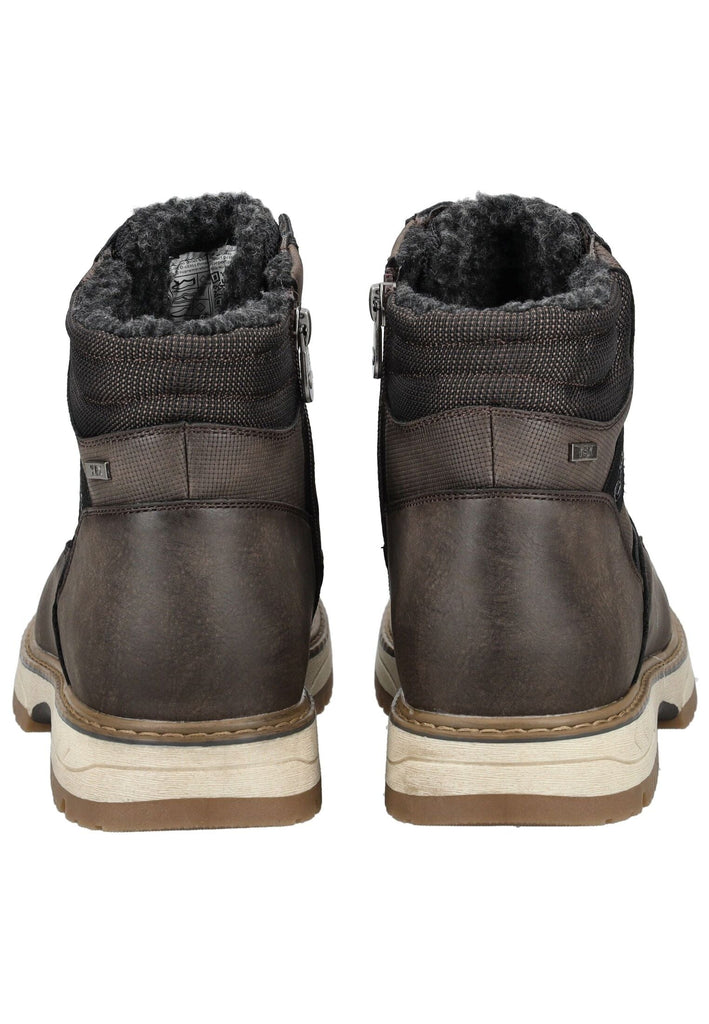 Tom Tailor Stiefelette Lederimitat/Textil Espresso Warmfutter
