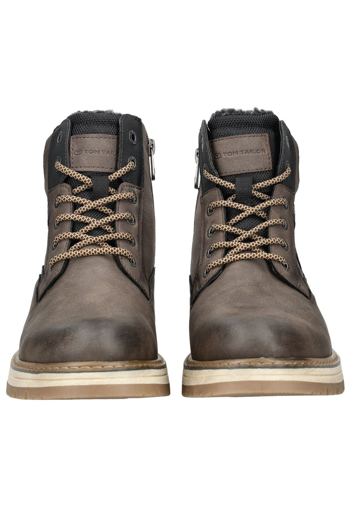 Tom Tailor Stiefelette Lederimitat/Textil Espresso Warmfutter