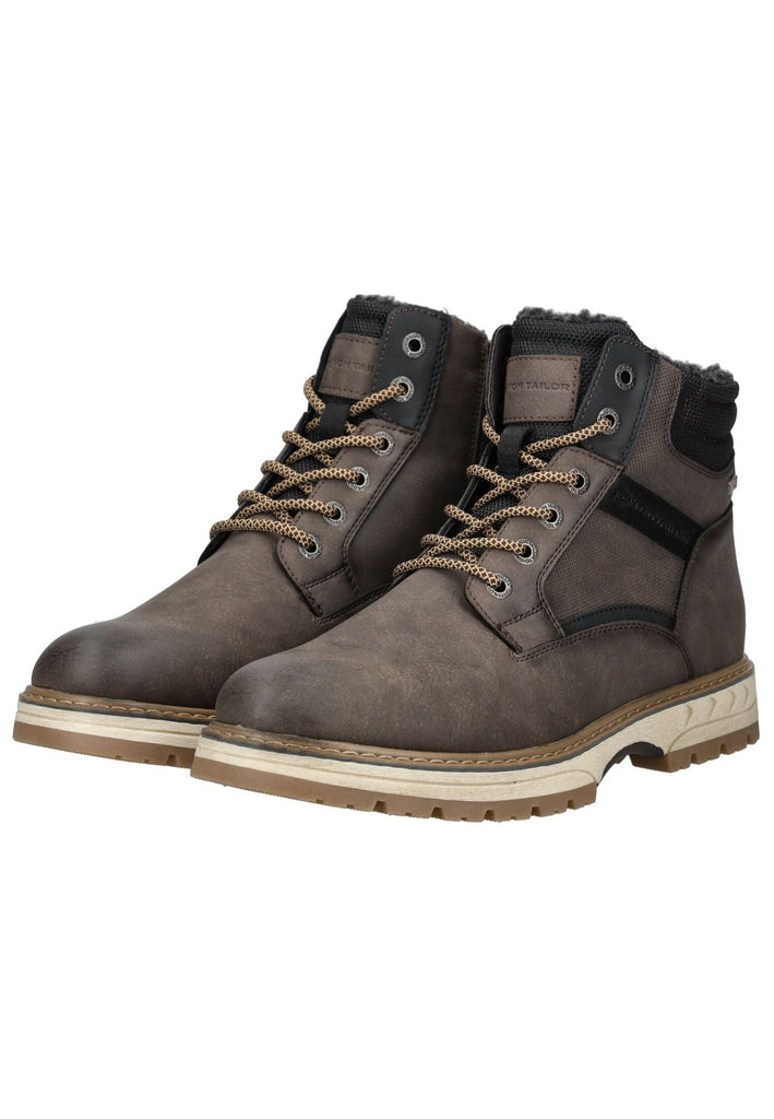 Tom Tailor Stiefelette Lederimitat/Textil Espresso Warmfutter