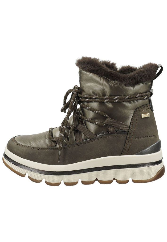 Tom Tailor Stiefelette Lederimitat/Textil Lava Warmfutter