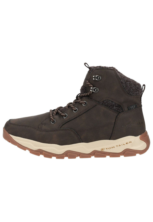 Tom Tailor Stiefelette Lederimitat/Textil Mokka Warmfutter