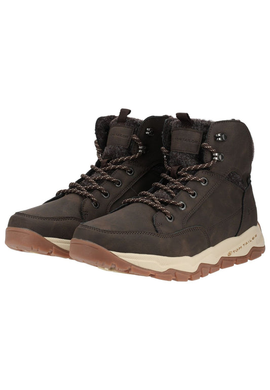 Tom Tailor Stiefelette Lederimitat/Textil Mokka Warmfutter