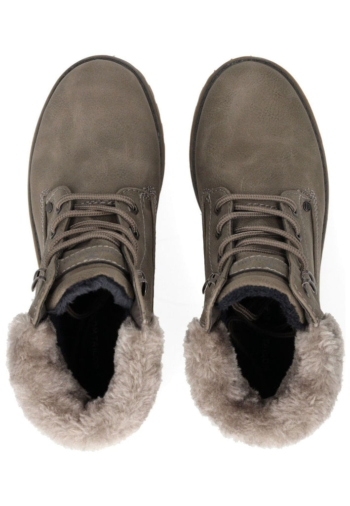 Tom Tailor Stiefelette Lederimitat/Textil Mud Warmfutter