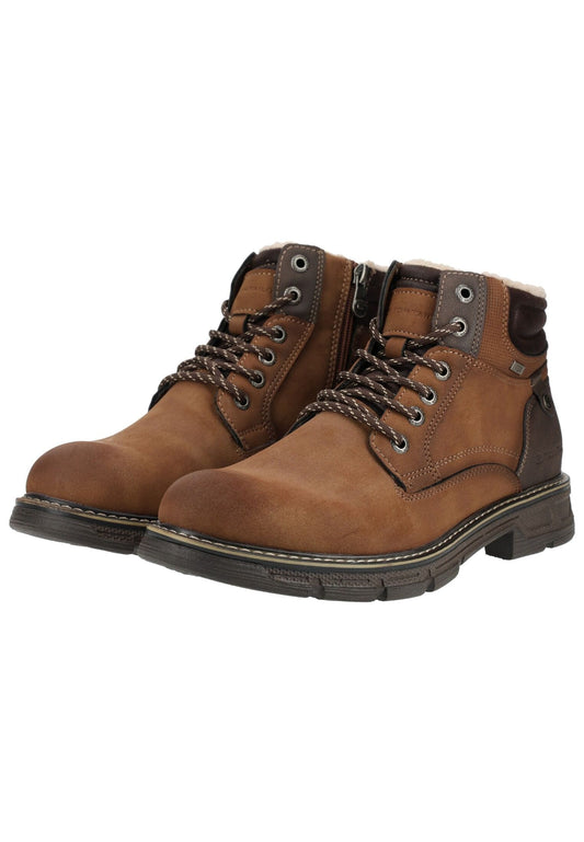 Tom Tailor Stiefelette Lederimitat/Textil Rost Warmfutter