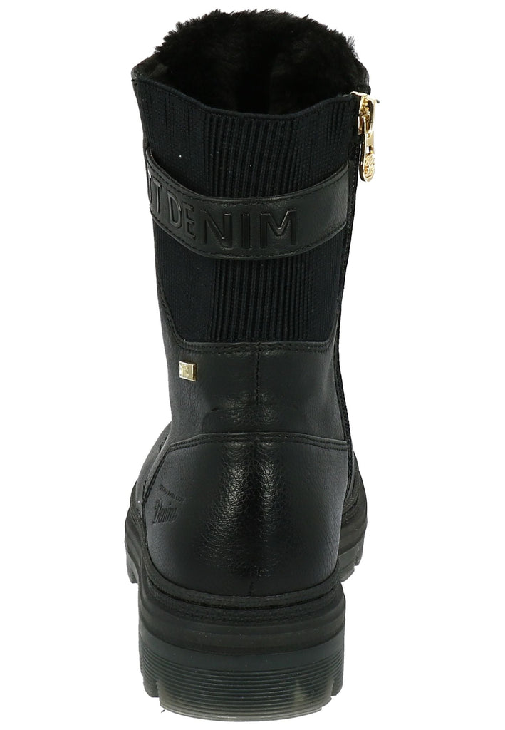 Tom Tailor Stiefelette Lederimitat/Textil Schwarz Warmfutter