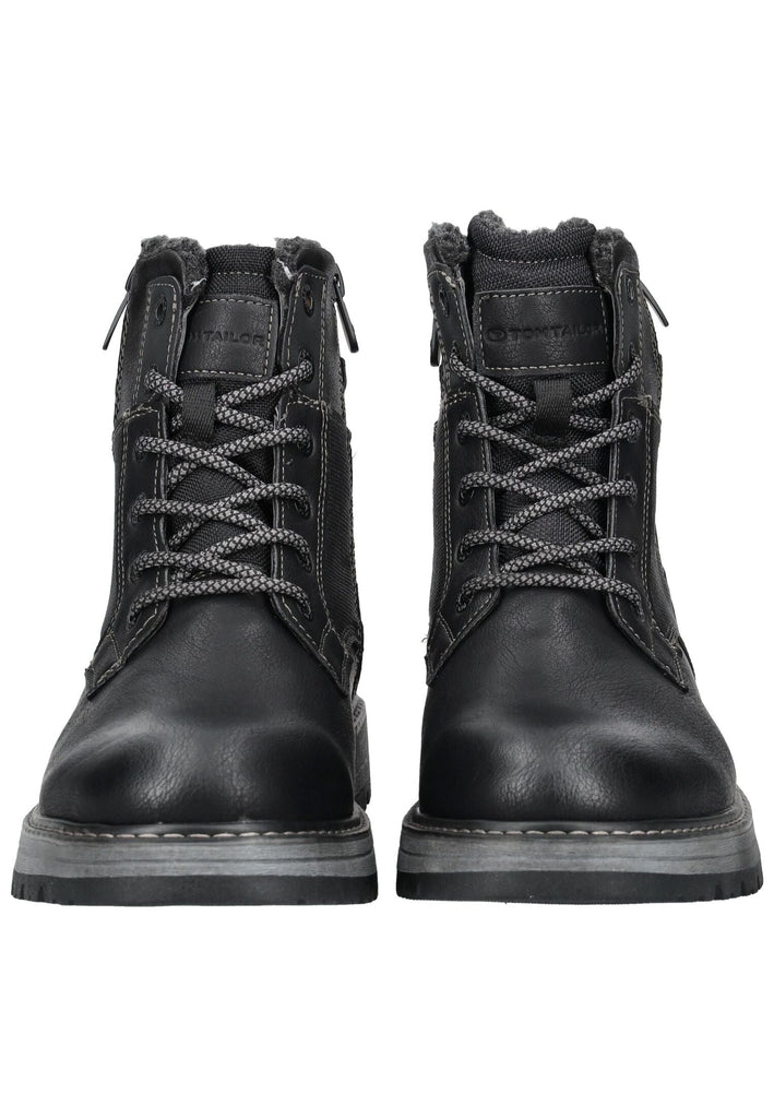 Tom Tailor Stiefelette Lederimitat/Textil Schwarz Warmfutter