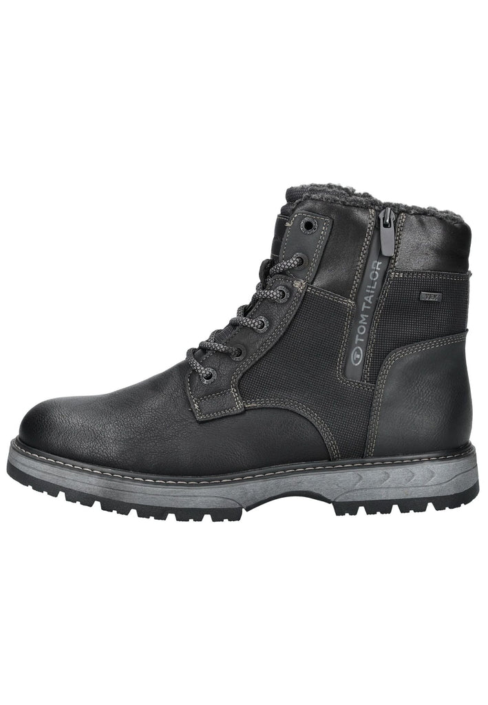 Tom Tailor Stiefelette Lederimitat/Textil Schwarz Warmfutter