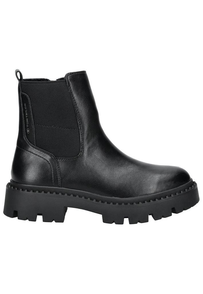 Tom Tailor Stiefelette Lederimitat/Textil Schwarz Warmfutter
