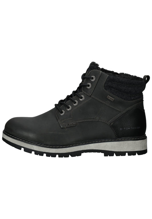 Tom Tailor Stiefelette Lederimitat/Textil Schwarz Warmfutter