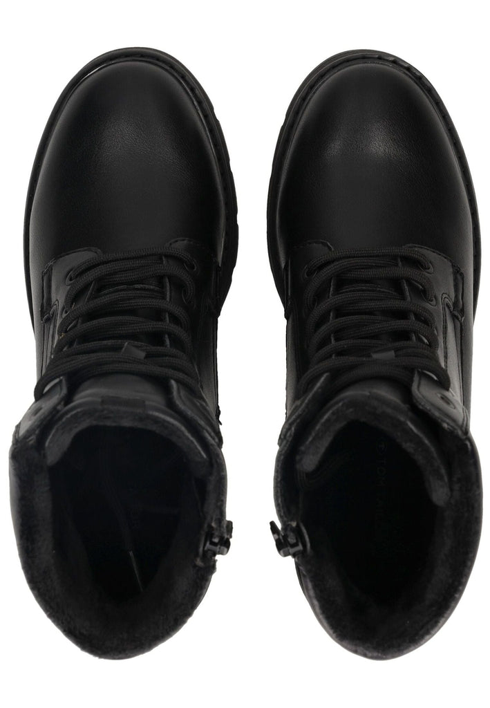 Tom Tailor Stiefelette Lederimitat/Textil Schwarz Warmfutter